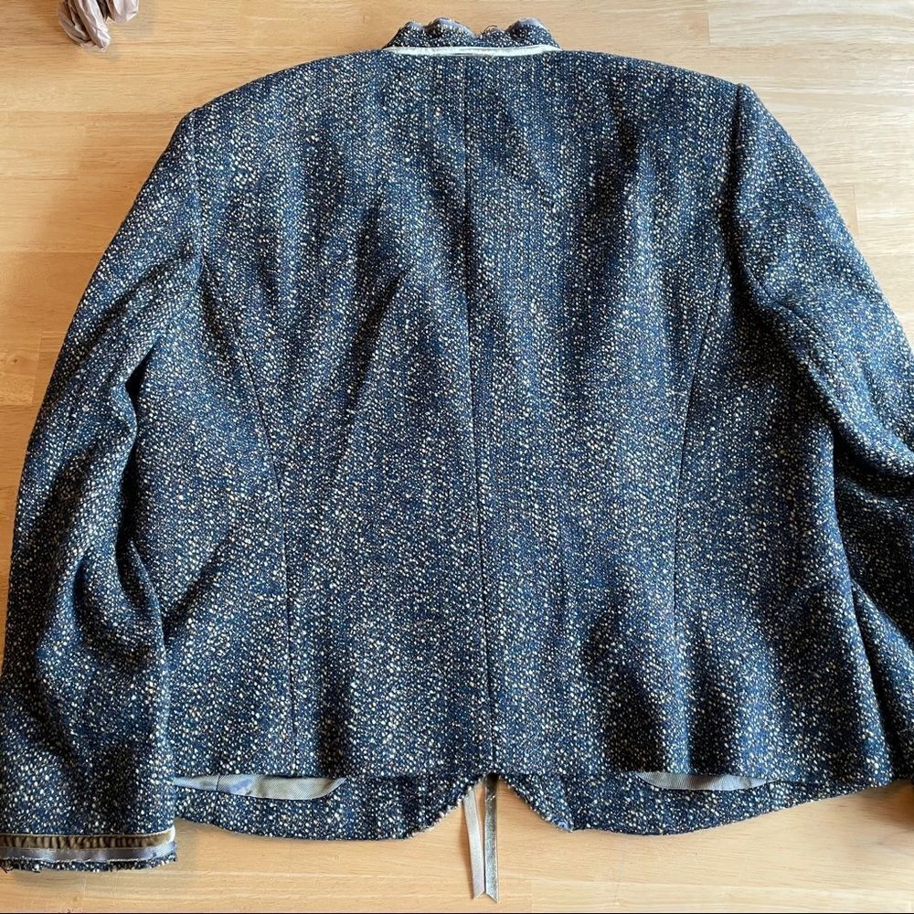 Riani women’s Dress blazer jacket size 46 wool gold detail sparkle - Picture 3 of 5